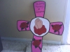 Pink Cross w/ Red Roses & Praying Hands