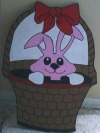 Pink Bunny In Basket